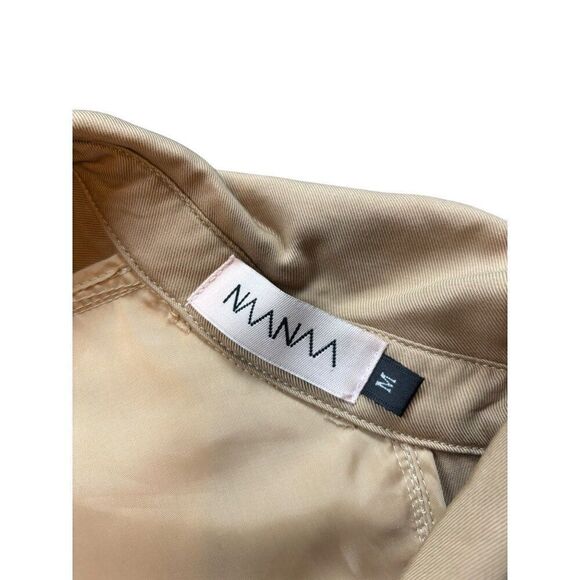 NAAVAA Womens Double-Breasted Trench Coat Beige Medium - Picture 6 of 7